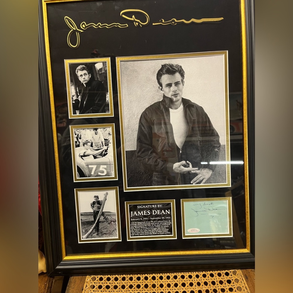 Authentic James Dean autograph - from Set of Rebel Without a Cause